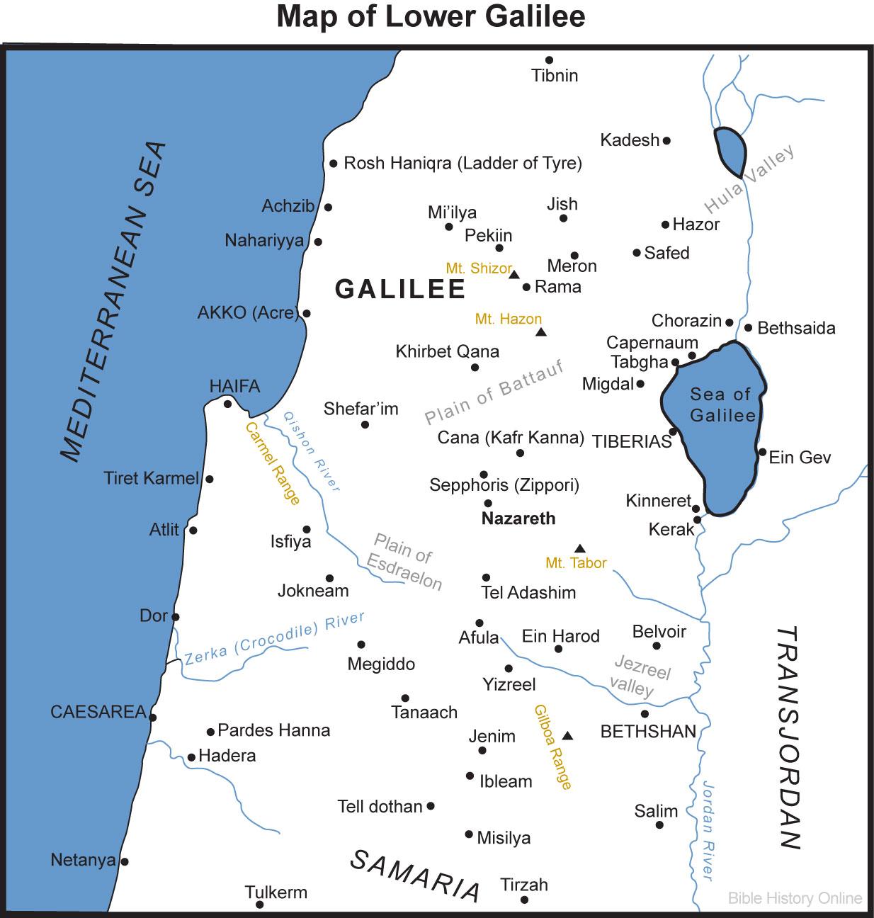 galilea térkép